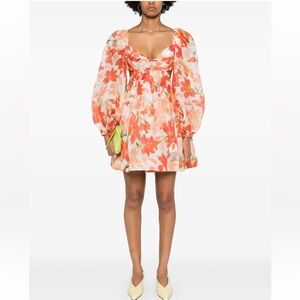 ZIMMERMANN 
Tranquility Floral-Print Mini Dress Size 2 (U.S. Size 6-8)